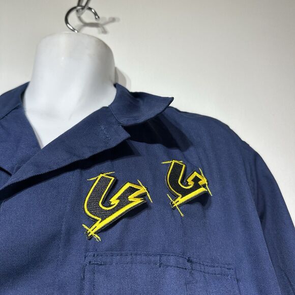 Unshook Disaster Tested Powered By Pain Blue Military Mechanic Shop Jacket L - Picture 4 of 8